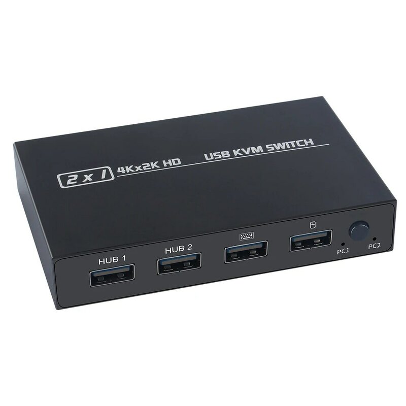 4KX2K KVM Switch Splitter 2-Port HDTV USB Plug And Play Hot for Shared Monitor Keyboard And Mouse Adaptive HDCP Printer