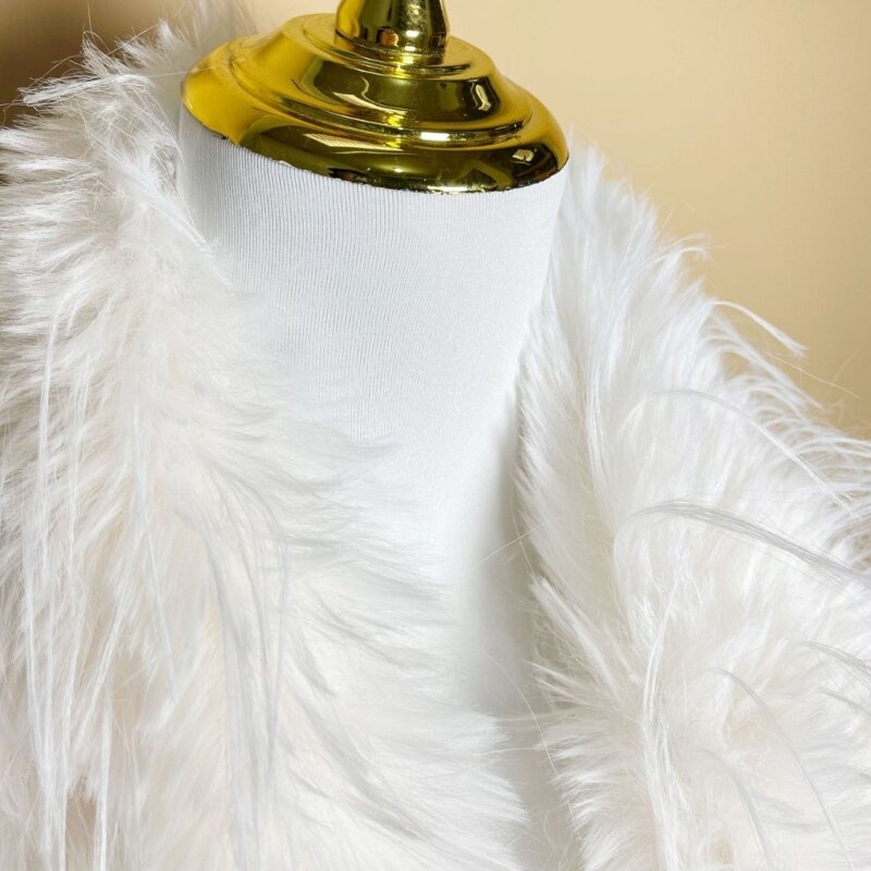 Femmes Long châle hiver chaud fourrure peluche longue écharpe Vintage couleur unie floue foulards cou chaud pour