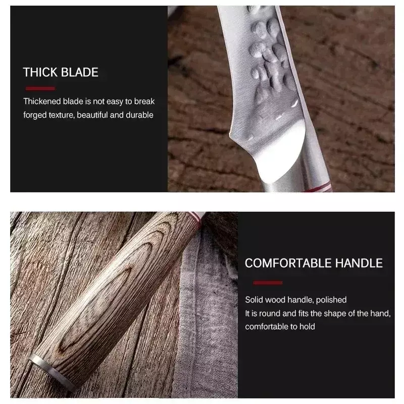 手作りの包丁セット,木製ハンドル,プロの色,日本のシェフナイフナイフ,肉切り工具