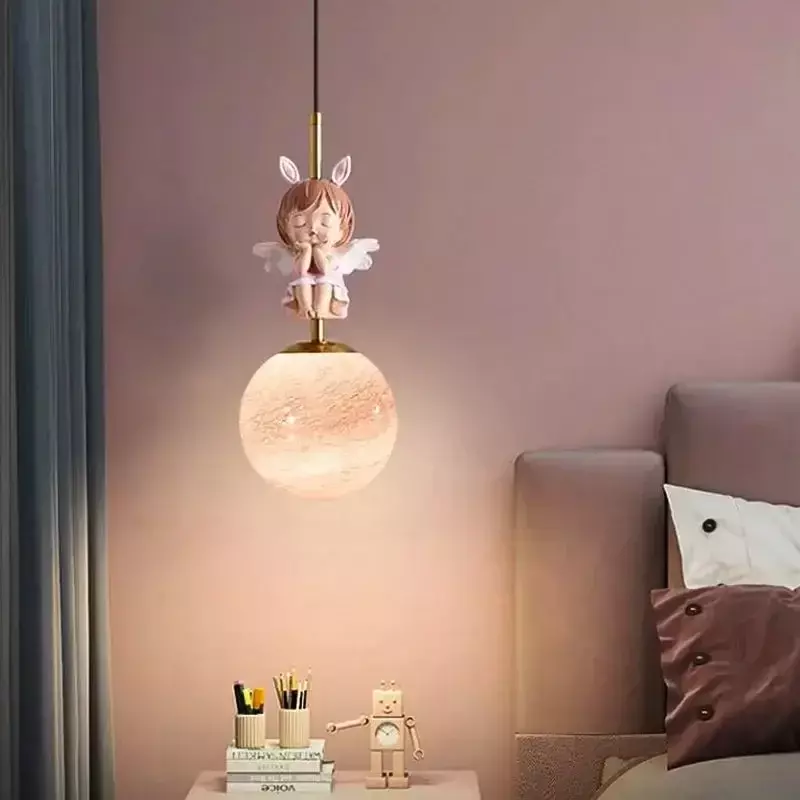 Lámpara colgante LED moderna para dormitorio, candelabro creativo para habitación de niños, Lustre interior, decoración del hogar, accesorio de iluminación