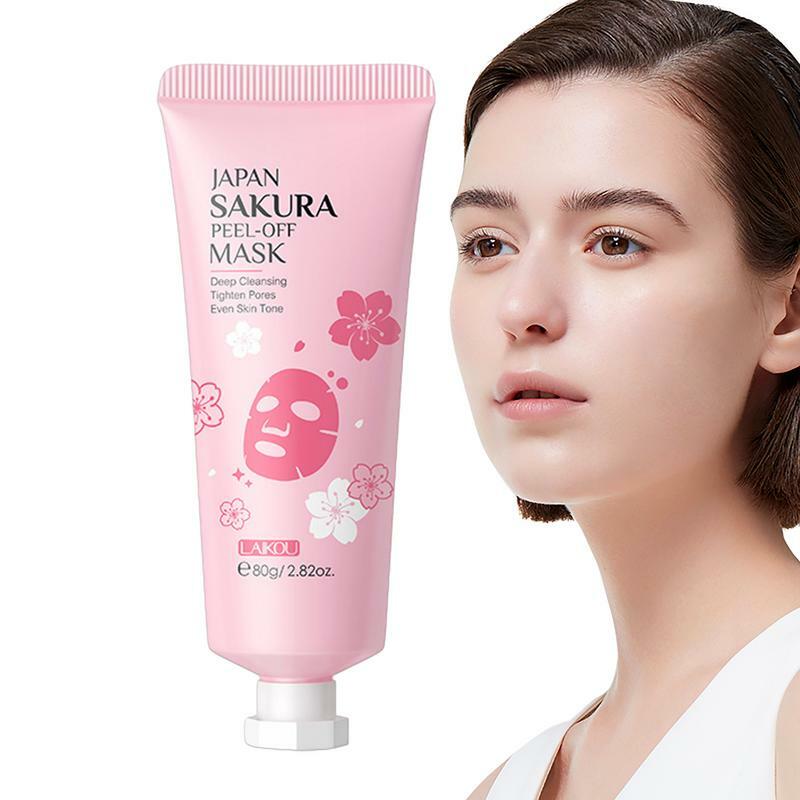 Sakura-اشراق تنكر الوجه ، قناع ترطيب للبشرة مشع وناعم ، تنظيف عميق ، العناية بالبشرة ، 80 جرام