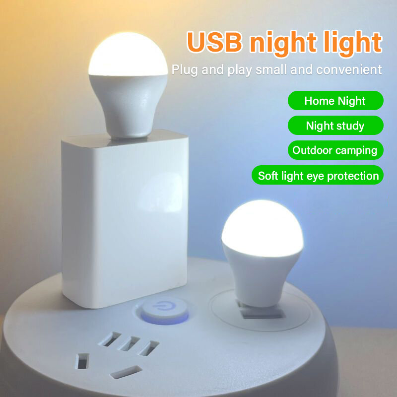 Lampa z wtyczką USB do komputera zasilanie mobilne ładowania lampki mała książka LED ochrona oczu lampka do czytania mała okrągła oświetlenie nocne