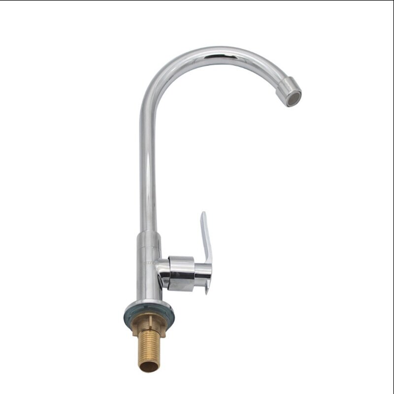 Cold Water Tap Basin Kitchen/Bath Wash Basin Rotate Faucet Chrome Plated 1pcs