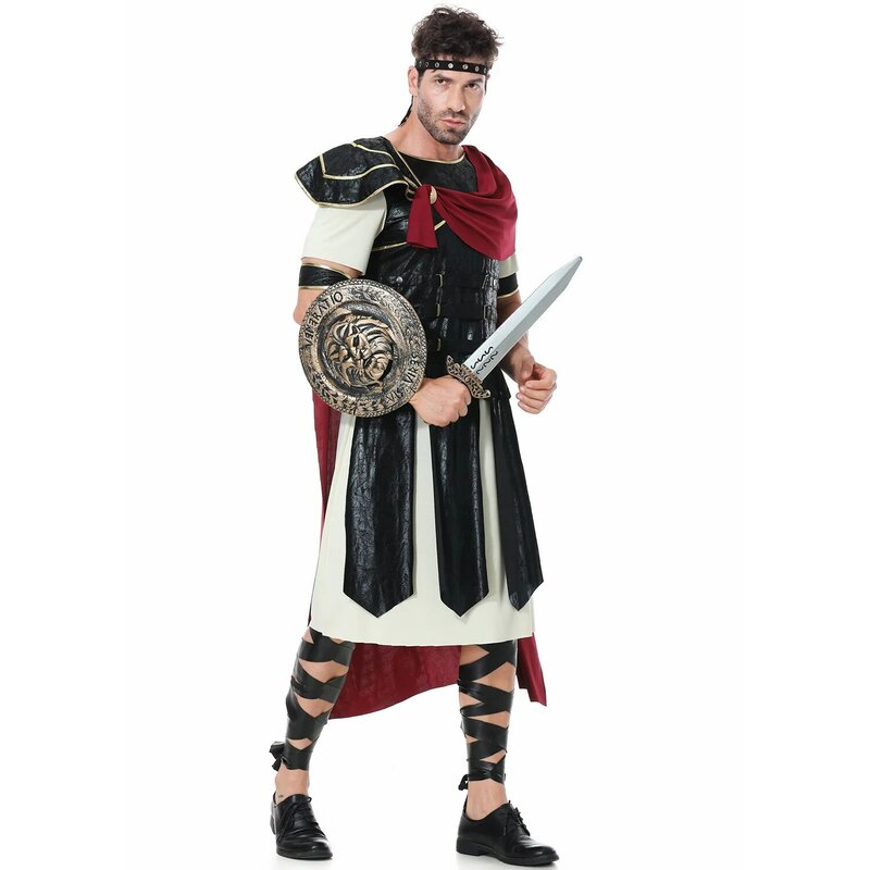 Ancient Roman Spartan Warrior Gladiator Cosplay Uniform for Women & Men Knight Xena Princess Caesar Stage Show Halloween Costume