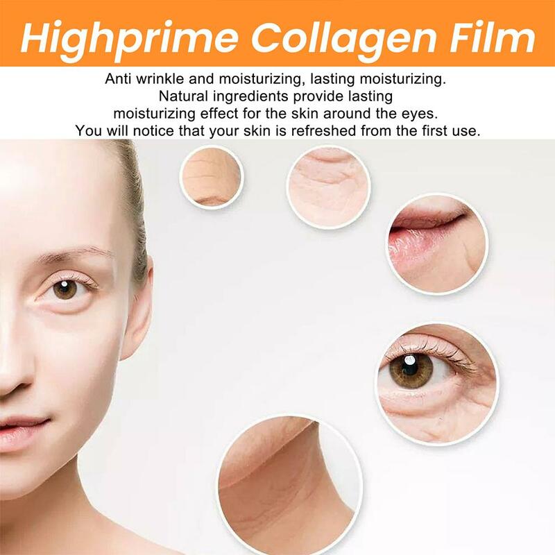 1/2/3/5 Pairs Highprime Collagen Soluble Film Collagen Film Fade Dark Circle Fine Lines Firming Eye Mask Moisturizing Eye Mask