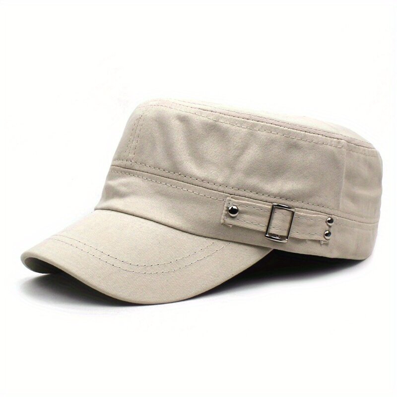 Berretto da Baseball con fibbia laterale in tinta unita berretto militare protezione solare regolabile cappellini Snapback per donna uomo viaggi Sport escursionismo cappello da papà
