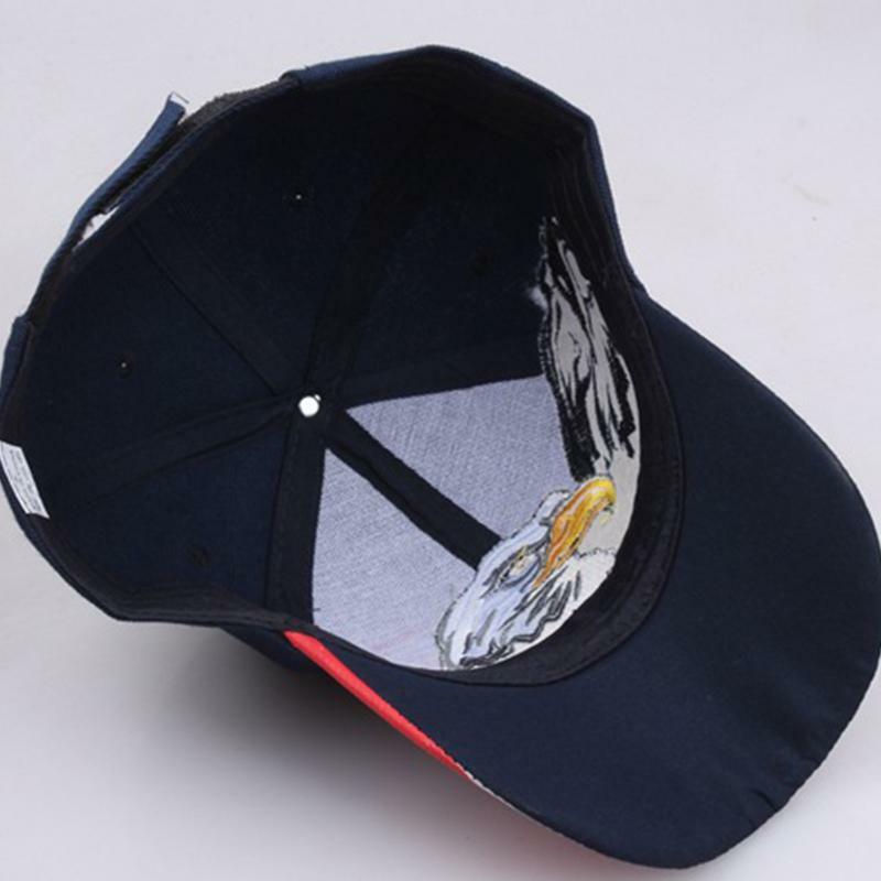 Unisex Classic Baseball Hats, Eagle and Flag, Duck Tongue, Adjustable, Women's Golf Caps, Outdoor Sports, Sun, Sun, Men