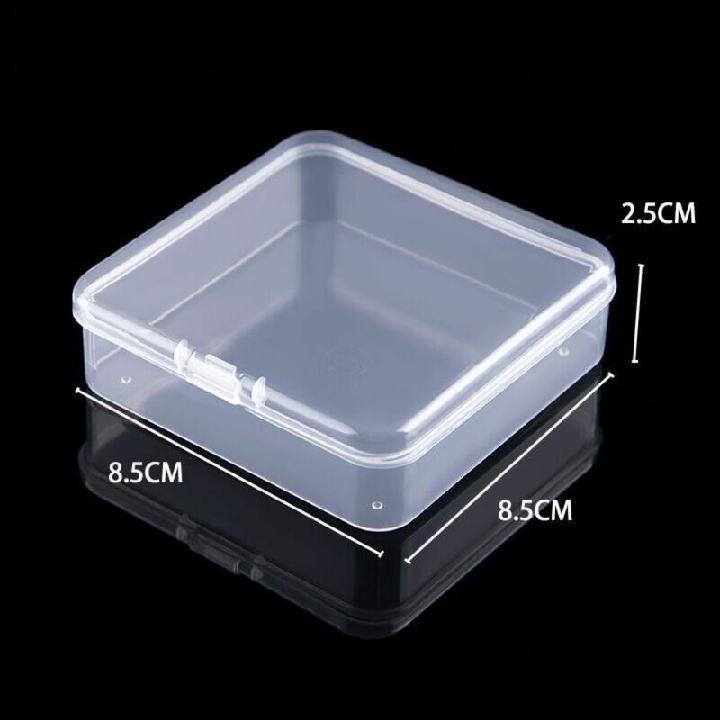 Plastic Storage Box Portable Transparent Durable Small Items Case Square Fishing Tools Accessories Power Tools Holder