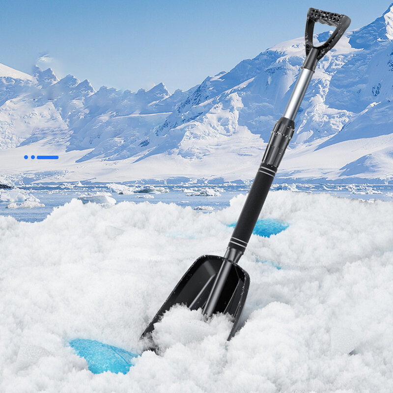 Выдвижная уличная лопата для снега, алюминиевая Лопата для льда, инструмент для удаления зимнего снега для автомобиля, внедорожника, лопата для снега