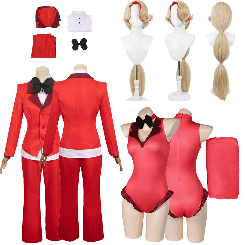 Uniforme de fantasía de Anime para niña adulta, traje de baño de Charlie Cos Morningstar, peluca, accesorios de traje de Carnaval de Halloween
