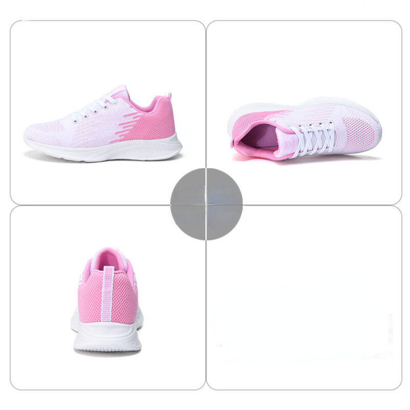 Breathable Casual Women's Sneakers Student Lace-Up Lightweight Running Shoes Flats Comfortable Female Footwear New 2022