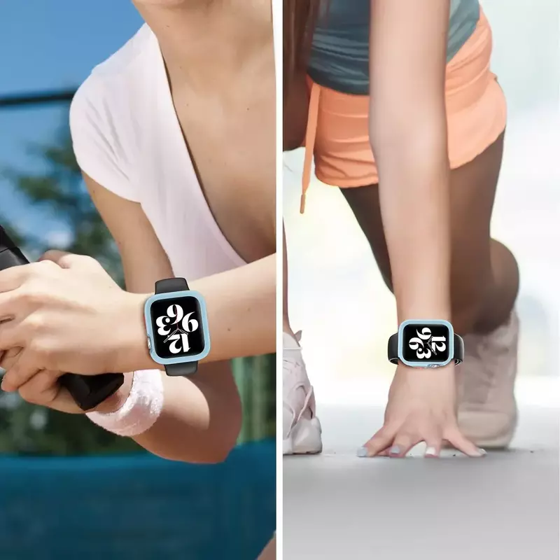 Capa de Silicone Macia para Apple Watch, Capa Doce para Apple Watch, Amortecedor Ultra Macio para Mulheres, Série iWatch 9, 8, 7, 6, SE, 5, 49mm, 45mm, 41 milímetros, 44 milímetros