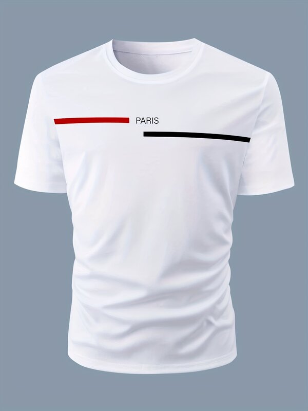 Camiseta masculina com ajuste solto, 100 tops de algodão, verão