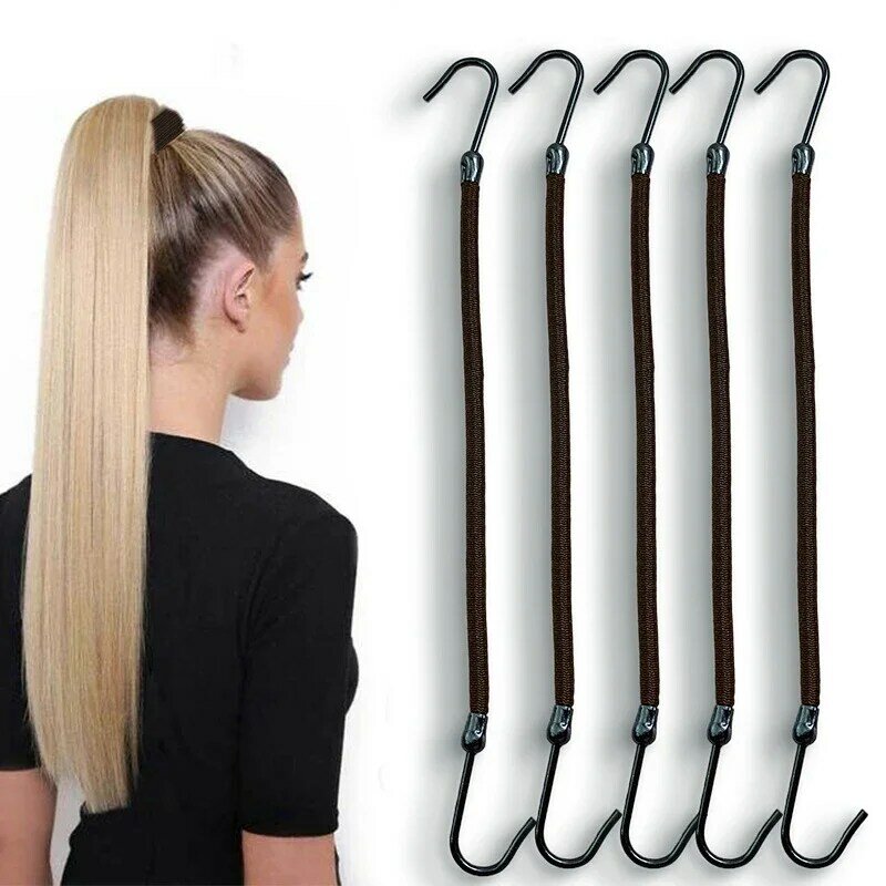 10/20pcs Ponytail Rubber Elastic Hook Hair Bands For Women Gum Hooks Hair Accessories Hair Ties Styling Tools Holder Bungee Band