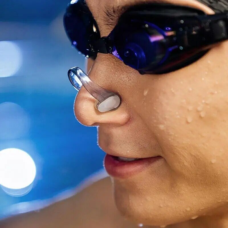 Зажимы для носа для плавания, зажим для носа для плавания, протектор для носа, мягкие заглушки для носа для плавания для детей и взрослых, разные цвета