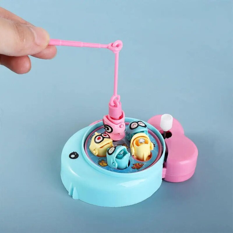Zabawki do wczesnej edukacji dzieci klasyczny interaktywny magnetyczny nakładka stykowa muzyczny w zegarku obracający się gra wędkarska zabawka do wyławiania dla dzieci
