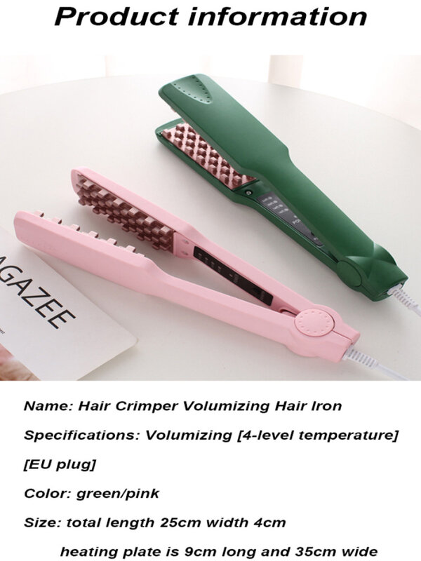 Widening Splint Special Hair Straightener  Clip Curling Dual-use Does Not Hurt Hair Ironing Stick