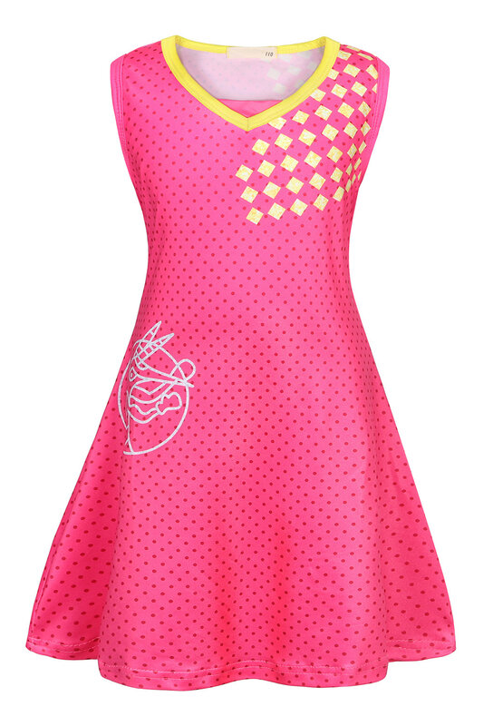 Jurebacia Girls Cheerleader Costume Cheerleading Outfit Fancy Dress per Halloween Party Birthday Pink