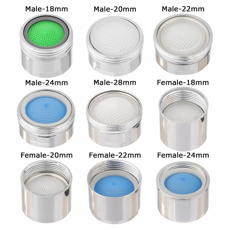 Mannelijke famale kraan beluchter waterbesparende filter mondstuk kraan accessoires badkamer keuken 18/20/22/24/28mm home improvement hot
