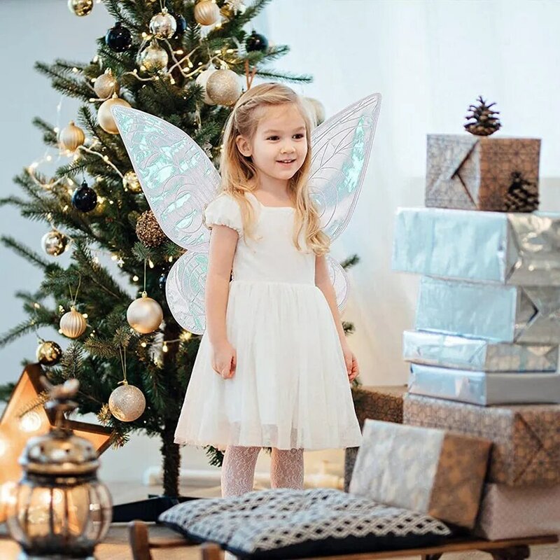 Accesorios coloridos de ala de mariposa para niña, disfraz de Ángel, accesorios de fiesta, alas de Hada, regalos de cumpleaños carvinales