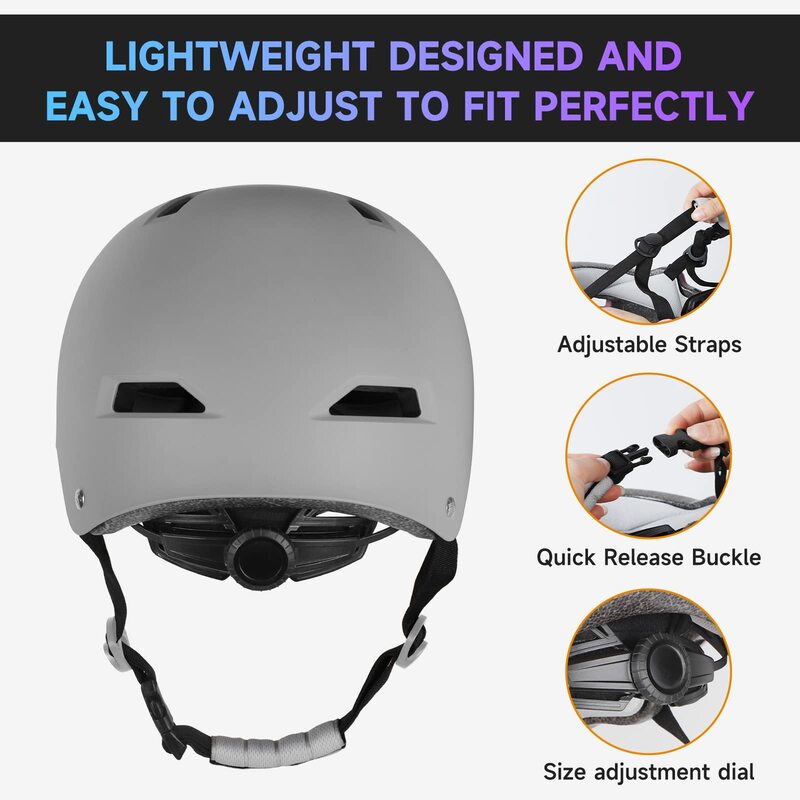 Findway High Quality Skateboard Helmet Bicycle Scooter Bike Electric Scooter Cycle Bike Safety Helmet For Youth Adult Teenager