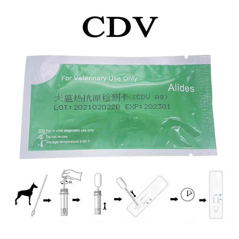 Carte de Test en papier pour chien, 10 pièces, Kit de Test en bande Raid pour animal domestique, utilisation en clinique, détection de santé pour vétérinaire