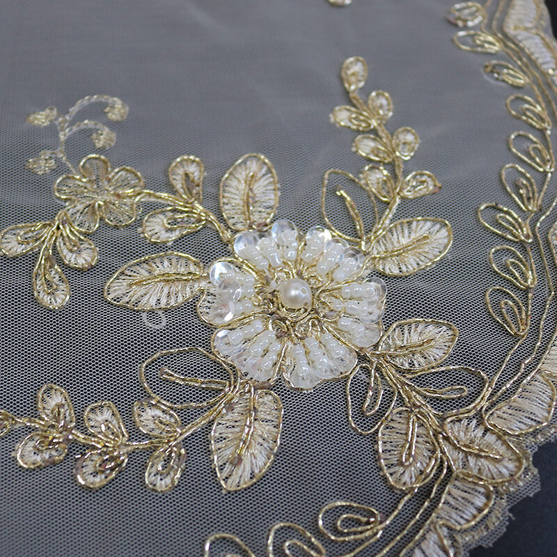Mantel de lujo con bordado de flores y cuentas redondas, cubierta de mantel de boda, decoración de mesa de cocina y Navidad, accesorios