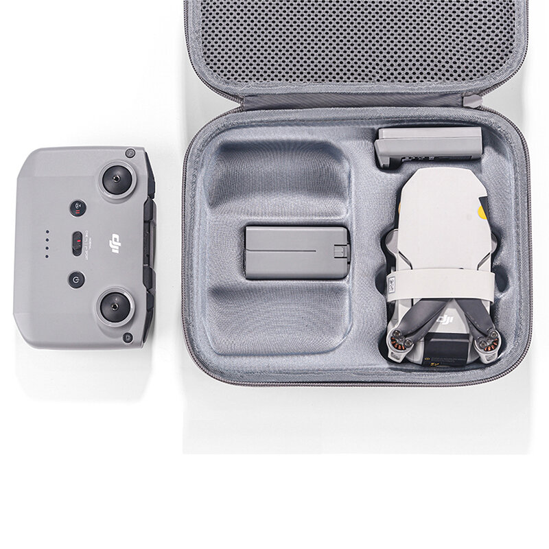 Custodia da trasporto portatile borsa portaoggetti in EVA Hrad custodia protettiva impermeabile per scatola telecomando per batteria DJI Mini 2 Drone