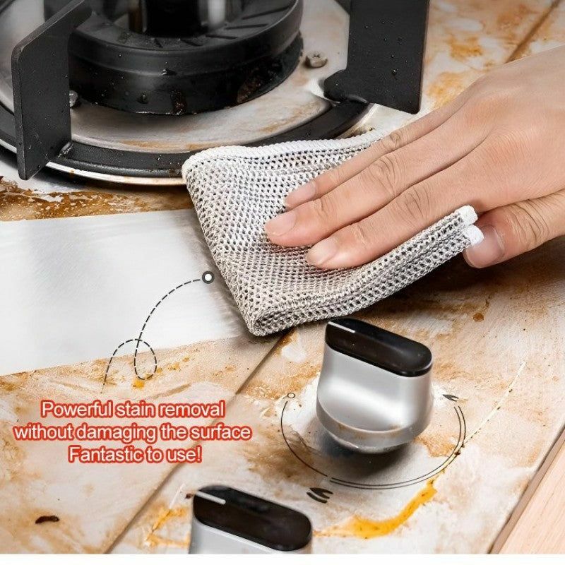 ผ้าเช็ดจานลวดใช้ซ้ำได้ผ้าเช็ดจานผ้าเช็ดจานแบบไม่ติดกระทะทำครัวใช้ซ้ำได้ผ้าเช็ดจานผ้าเช็ดจาน20ซม.