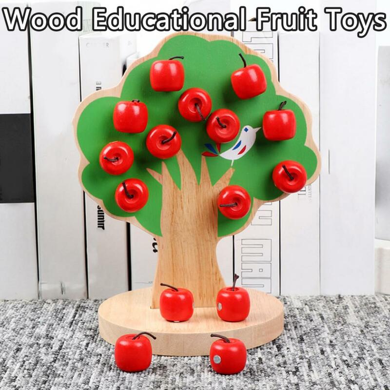 Coltivare la forza del braccio giocattoli educativi per la frutta movimento della mano formazione di pensiero logico conteggio del legno dettagliato giocattoli di frutta