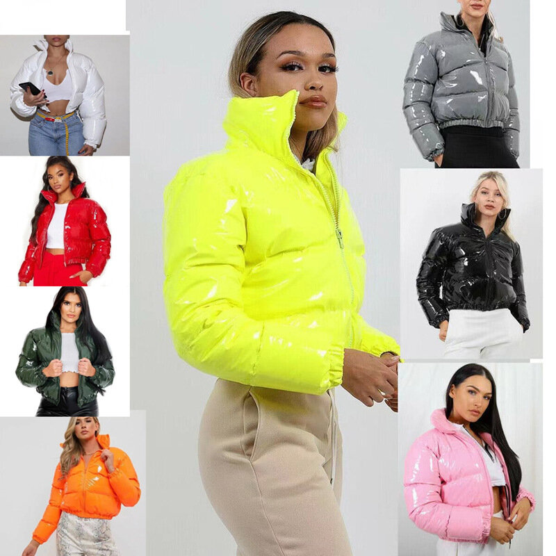 Повседневное пуховое шерстяное пальто с ярким лицом, зима 2023, женская уличная одежда, хлопковое пальто с большой молнией