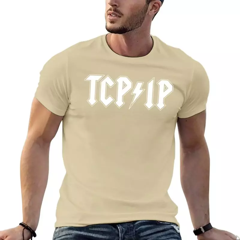T-shirt TCPIP banda masculina, mangas curtas, tops de algodão puro, t streetwear, tamanhos maiores, funnys, Y2K