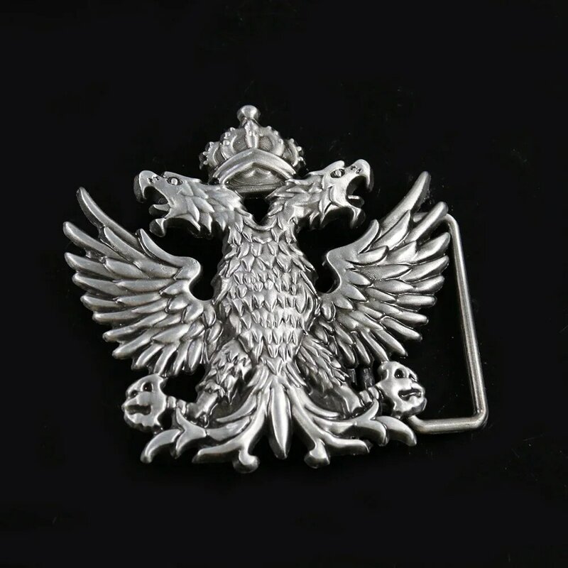 Fivela de cinto de águia masculina dupla, emblema nacional russo, vaqueiro ocidental, fecho de cintura, acessórios jeans, ajuste, largura de 3,8 cm