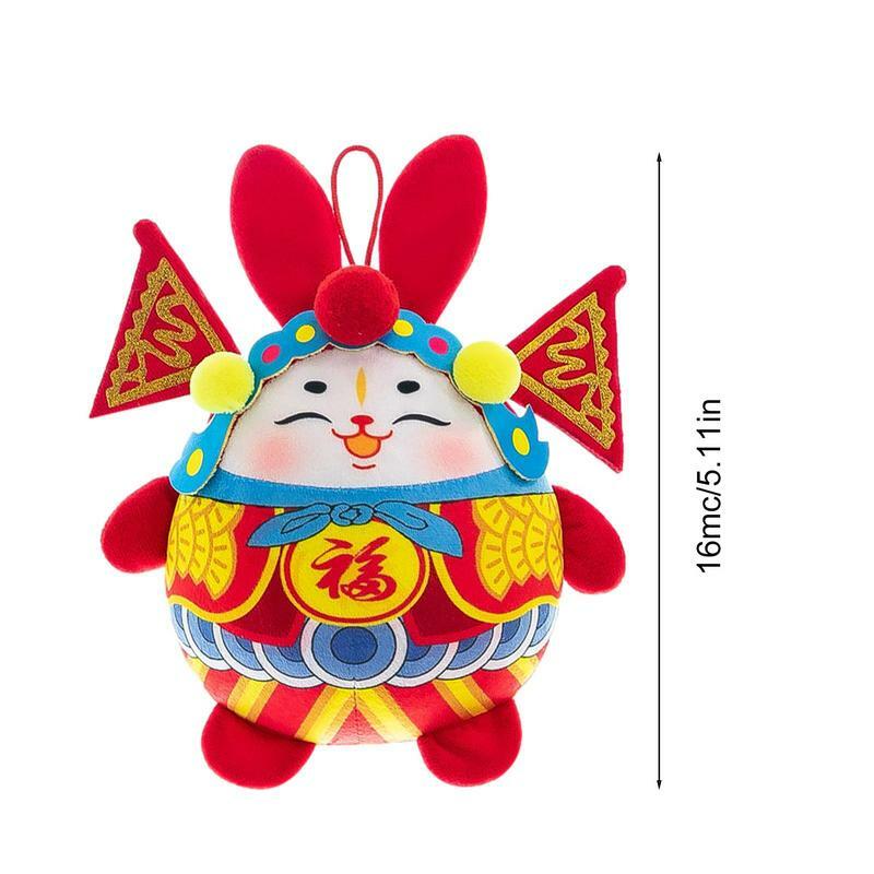 2023 Kaninchen Maskottchen Puppen das Jahr der Kaninchen Maskottchen Hase ausgestopfte Puppe Tierkreis Kaninchen Plüschtiere Kaninchen chinesischen Stil für den Frühling