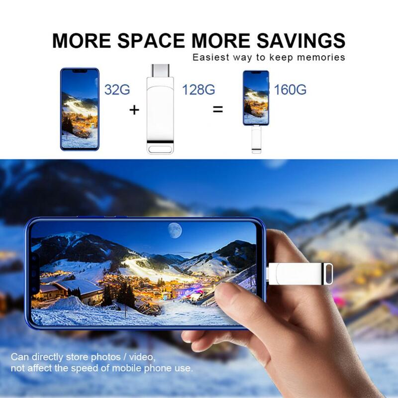 Xiaomi Mini 2TB 3.0, Flash Drive Usb logam 1TB kecepatan tinggi 4TB, memori 3.0