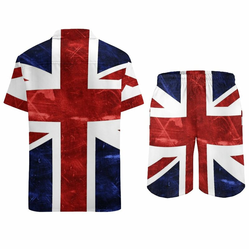2 sztuki majteczki Grunge flaga wielkiej brytanii wysokiej jakości męska kostium plażowy grafika Vintage wychodzi w rozmiarze Eur