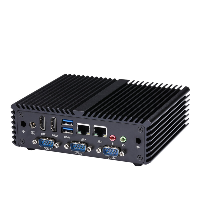 QOTOM мини-ПК, 4 COM-порта, два ядра, 2,0 ГГц, Core i3 5005U, компьютерный процессор Q435P