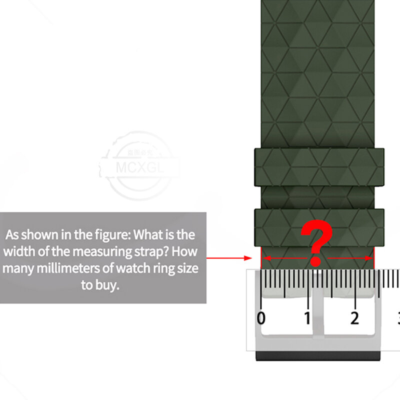 Pemegang Loop karet silikon, aksesori jam tangan sabuk gesper kombinasi warna 16 18 20 22 24 26mm