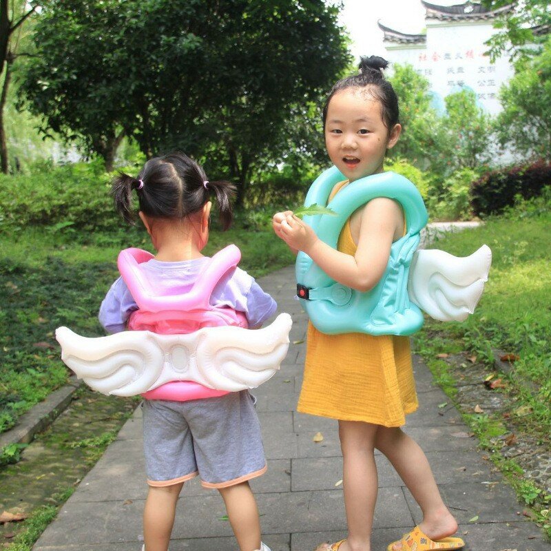 Children's Assisted Inflatable Swimming Vest Baby Life Jacket Water Sports Swimsuit Swimming Pool Accessories  Angel Wings
