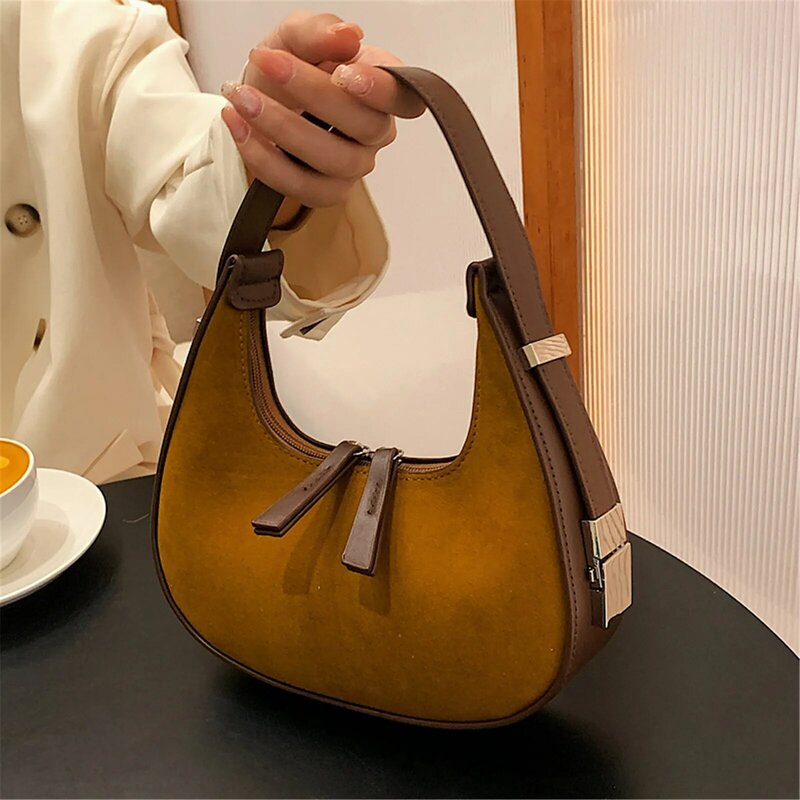 Shoulder Side Bags for Women Scrub Leather Female New 2023 Trend Winter Fashion Saddle Bag Handbag Clutch Small