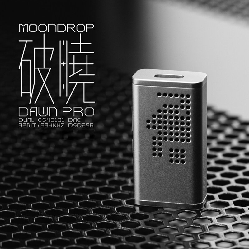 MOONDROP-Amplificador Portátil de Auscultadores USB DAC HiFi, DAWN PRO, CS43131 Duplo, DSD256, PCM 32, 384KHZ, Tipo-C, Entrada 3.5mm, 4.4mm, Equilibrada