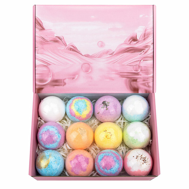 12pcs Spa Essentials Bath Bombs Set For Relaxing And Soothing Bath Fragrant Bath Bomb Gift