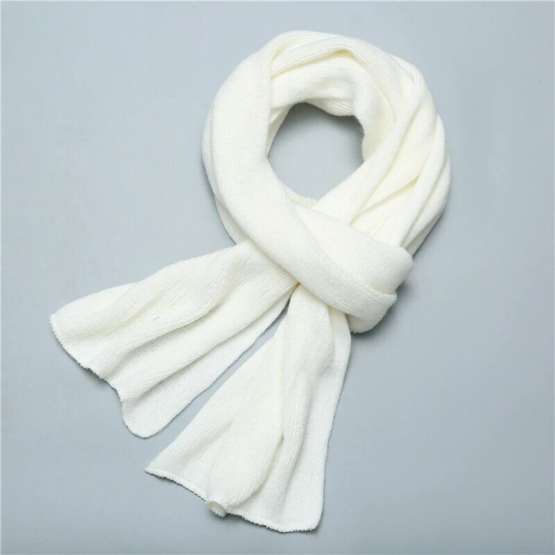Lenço de malha feminino inverno lã pescoço envolve sólida cashmere masculino cachecóis neckercheif bandana foulard pashmina xale 2022 moda