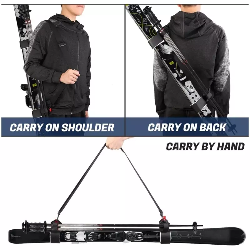 Men Women Ski Strap Nylon Snowboard Carrying Straps Ski Strap Adjustable Snowboard Shoulder Ski