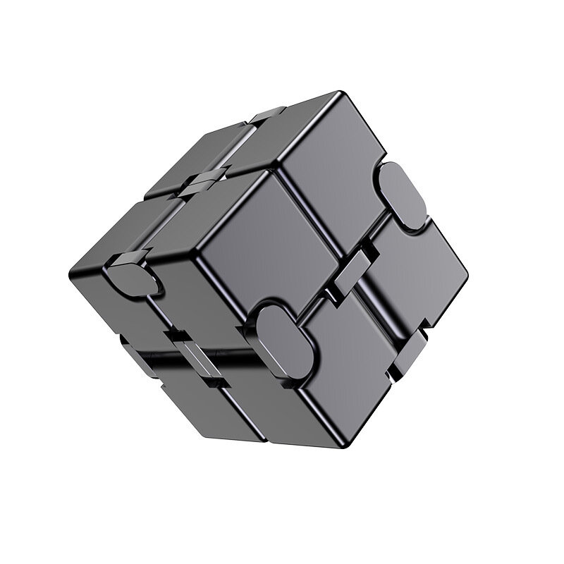 Metal Infinity Cube Anti Stress lega di alluminio Easy Play Office Flip Cubic Fidget Toy regalo per bambini adulti autismo sollievo dall'ansia