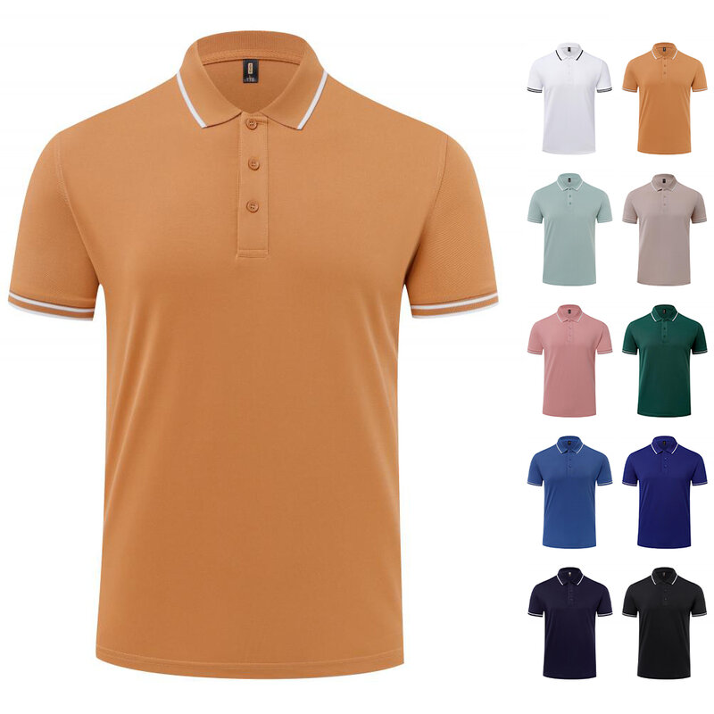 Polo Golf camiseta masculina, camisa polo listra, camiseta de colarinho de negócios, alta qualidade, atacado, moda