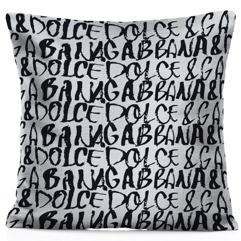 Capa de almofada com carta abstrata, criativa, expressão geométrica, cão, impressão ideia, fronha para carro, sofá, cadeira, casa