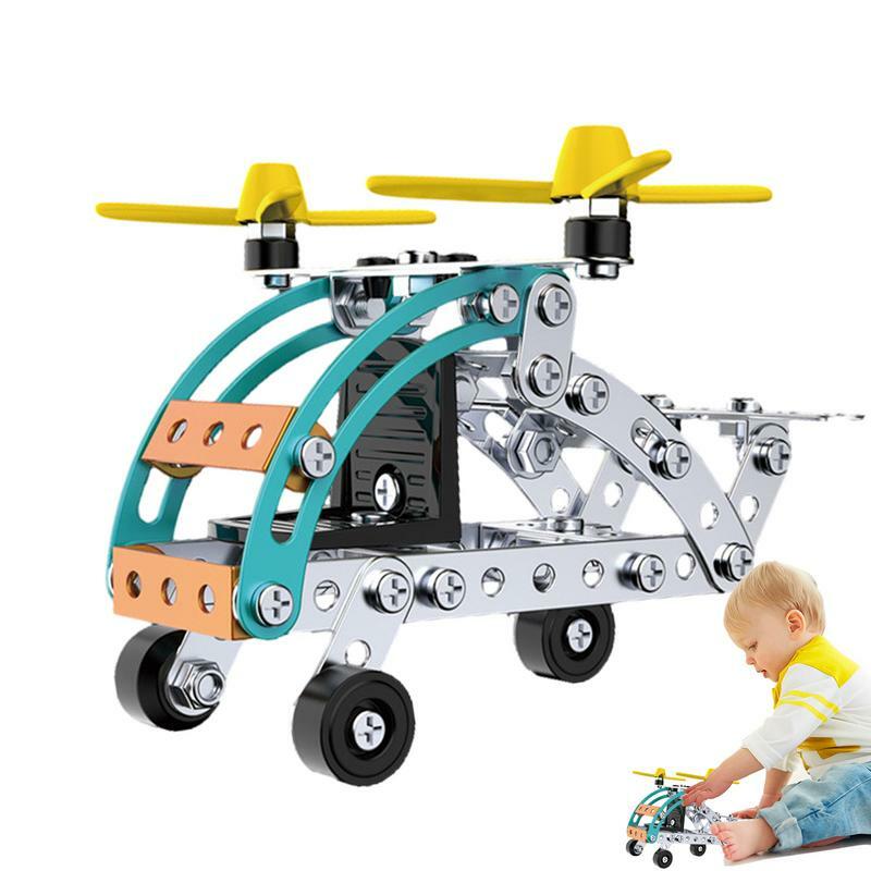 Model Kit helikopter gaya mekanis ornamen helikopter Model perakitan Gunship untuk mainan asah otak remaja untuk hadiah dewasa