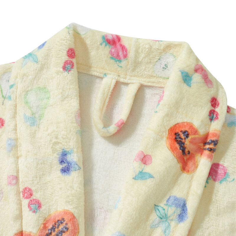 Peignoir Kimono à Manches sulfavec Ceinture pour Femme, Vêtements de Nuit Chauds pour la Maison, Pyjama d'Hiver