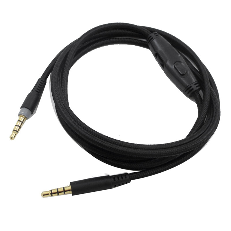 For -HyperX Cloud Alpha/-HyperX Cloud Core Flight Headphone Cable with Volume Control Sound Control Headphone Cable